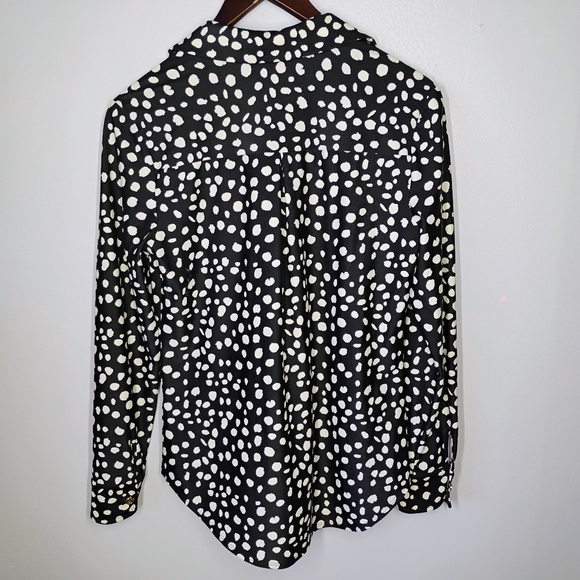 Jude Connally Taylor Shirt Women Small Painted Spot Black Jude Cloth Button Down - Picture 5 of 12